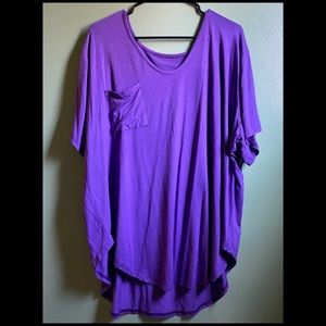 Purple Hi / Low Dolman Pocket Tunic